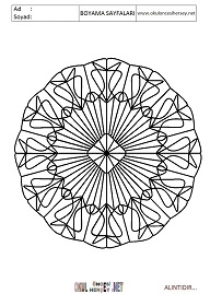 Mandala boyama sayfaları